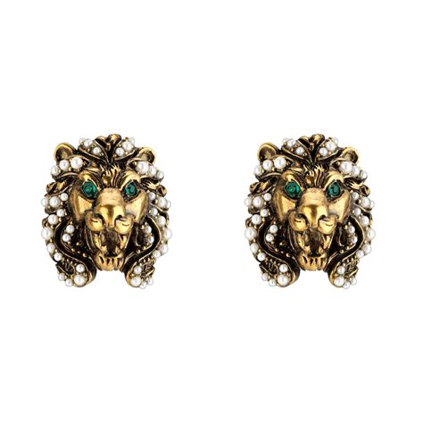 gucci lion earring|wholesale Gucci earrings.